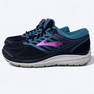 Brooks Addiction 13 Sneakers Womens Sz 8.5 Medium (B)‎ Black Blue Running Shoes